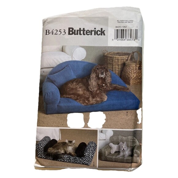 Pet Beds Cat & Dog Couches Furniture & Pillows Sewing Pattern/Butterick B4253 - Picture 1 of 2
